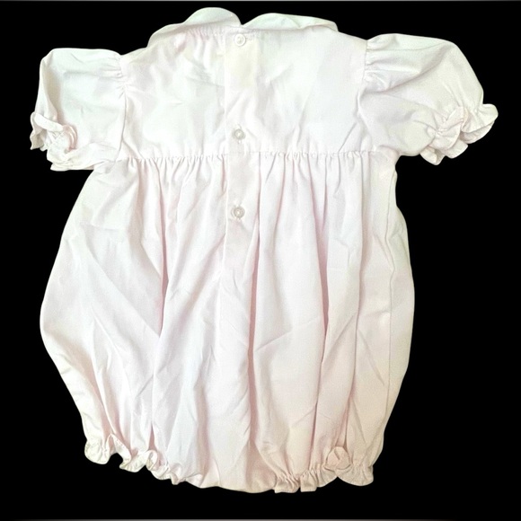Petit Ami Smock Pink Baby Romper - Picture 5 of 9